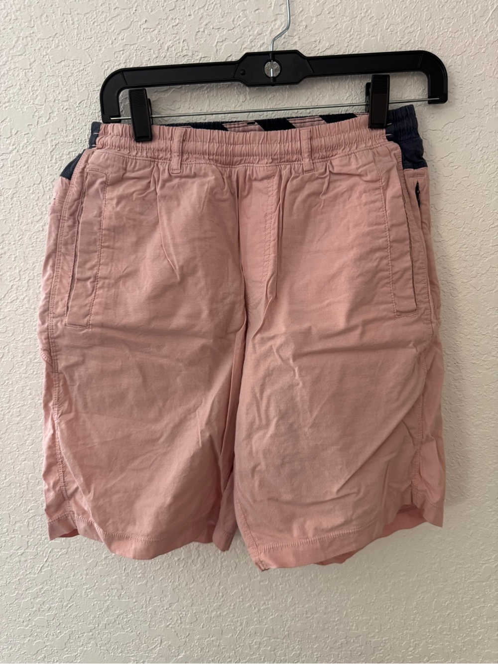 Birddogs Men's Light Pink Athletic Shorts with Navy Accent